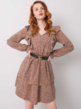 Sukienka-WN-SK-R824.68-ciemny bezowy