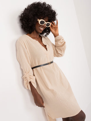 Sukienka-DHJ-SK-5766M.27-beżowy