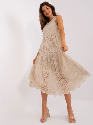 Sukienka-TW-SK-BI-8246.37X-beżowy