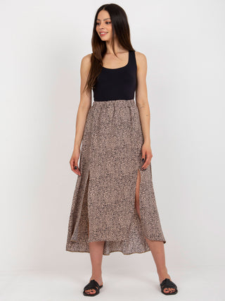 Spódnica-WN-SD-2205-4.26P-czarno-beżowy