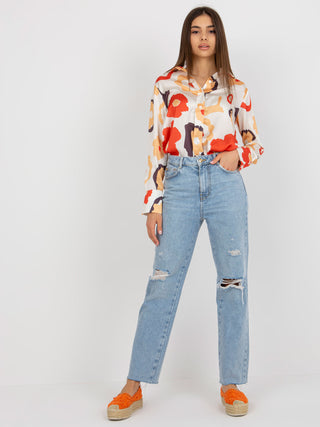 Koszula-LK-KS-509016.06-pomarańczowy