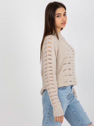 Sweter-BA-SW-8056.21P-ciemny bezowy