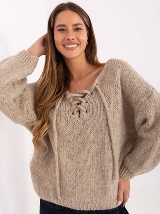 Sweter-MI-SW-0919.18-beżowy