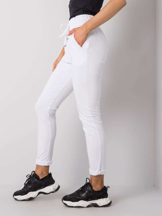 Spodnie dresowe-RV-DR-3698.05X-biały