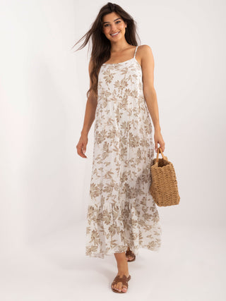 Sukienka-DHJ-SK-7772.25-biało-beżowy