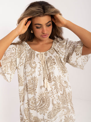 Sukienka-DHJ-SK-85808.16-biało-beżowy