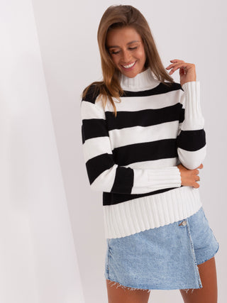 Sweter-PM-SW-JK7453.06-biało-czarny