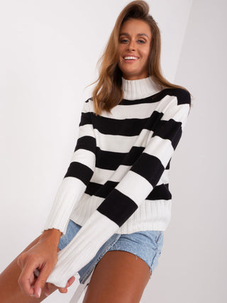 Sweter-PM-SW-JK7453.06-biało-czarny