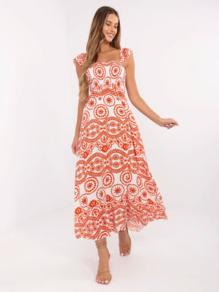 Sukienka-DHJ-SK-13572.09P-pomarańczowy