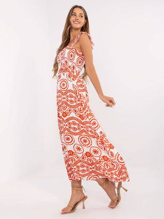 Sukienka-DHJ-SK-13572.09P-pomarańczowy