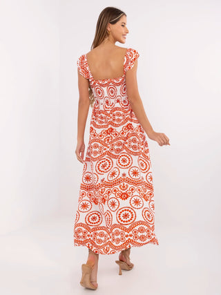 Sukienka-DHJ-SK-13572.09P-pomarańczowy