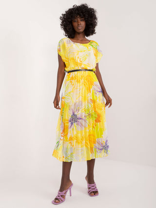 Sukienka-DHJ-SK-8839.27X-biało-żółty