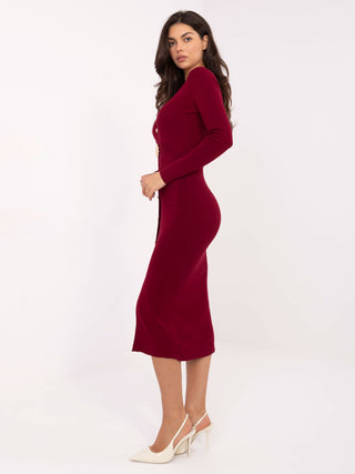 Sukienka-PM-SK-DF61032.80-bordowy