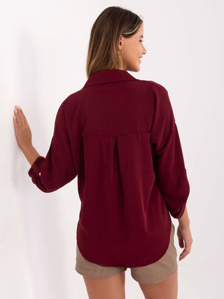 Koszula-MI-KS-4192.34-bordowy