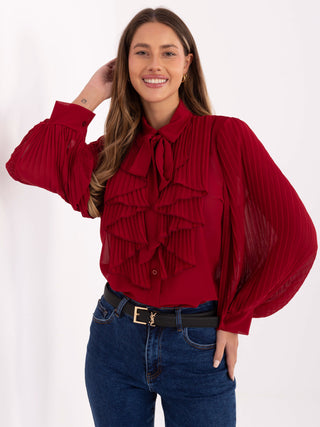 Koszula-MI-KS-A2818.09-bordowy