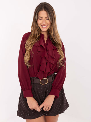 Koszula-MI-KS-3257.47-bordowy