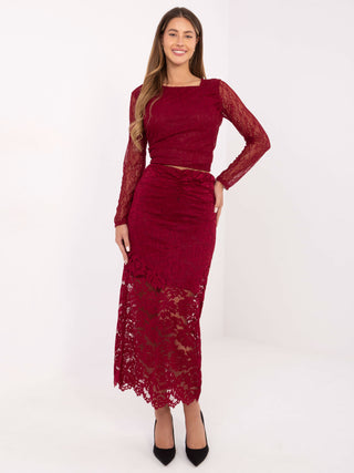 Spódnica-MI-SD-G9137.16P-bordowy