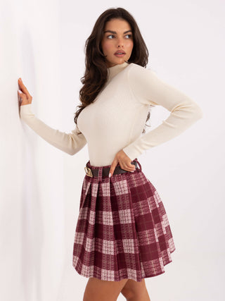 Spódnica-MI-SD-4193.95-bordowy