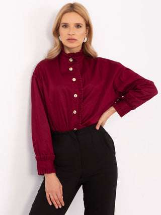 Koszula-MI-KS-C237.71-bordowy