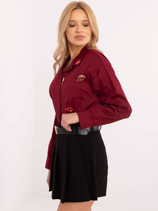 Koszula-DHJ-KS-9230.75P-bordowy