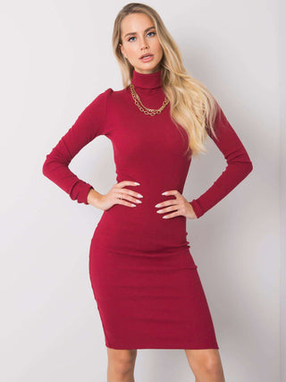 Sukienka-RV-SK-R5133.07P-bordowy