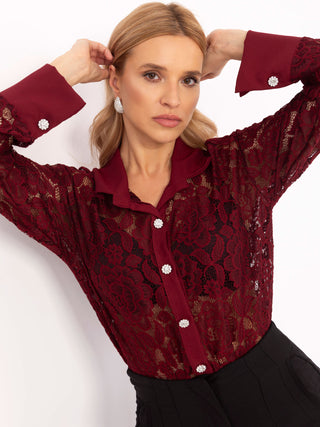 Koszula-MI-KS-C243.18-bordowy