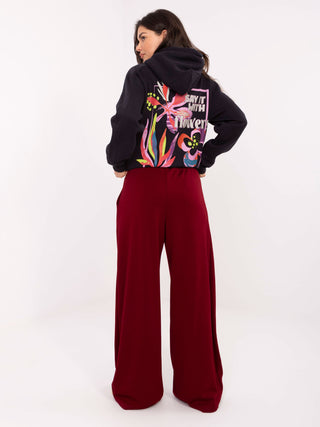 Spodnie dresowe-RV-DR-A613.69-bordowy