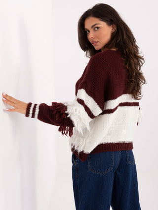 Sweter-MI-SW-3211.31-bordowy