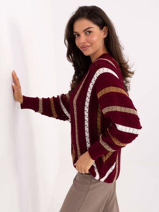 Sweter-IT-SW-93115.13-bordowy