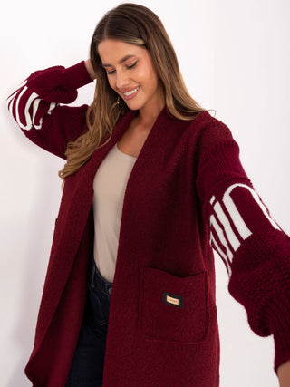 Kardigan-IT-SW-80678.84-bordowy