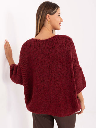 Sweter-IT-SW-7703.70-bordowy