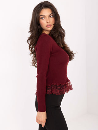 Sweter-PM-SW-YIS1027.85-bordowy