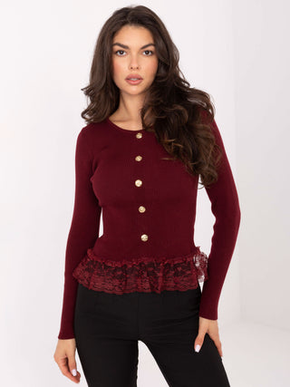 Sweter-PM-SW-YIS1027.85-bordowy