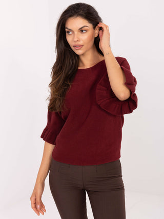 Sweter-IT-SW-99244.65-bordowy