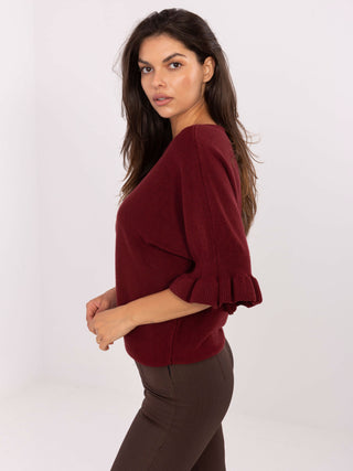 Sweter-IT-SW-99244.65-bordowy
