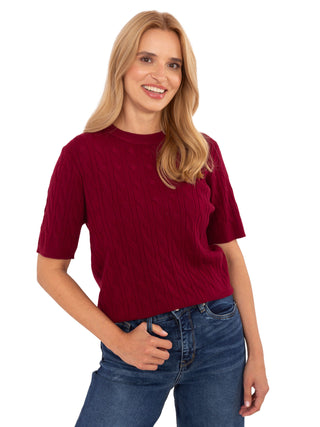 Sweter-PM-SW-N30085.34-bordowy