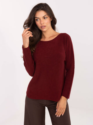Sweter-IT-SW-2219.63-bordowy