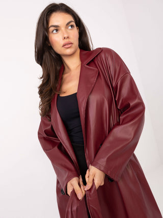 Płaszcz-IT-PL-A8393.81-bordowy