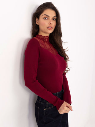 Sweter-PM-SW-YIS1078.81-bordowy