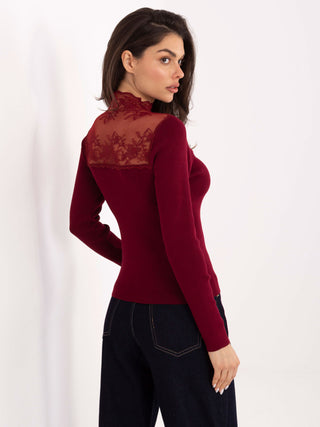 Sweter-PM-SW-YIS1078.81-bordowy