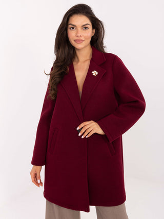 Płaszcz-IT-PL-FL8153.60-bordowy