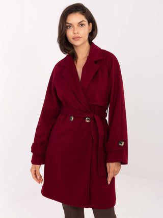 Płaszcz-IT-PL-A9589.58-bordowy