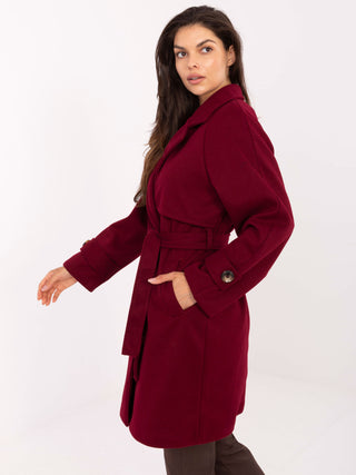 Płaszcz-IT-PL-A9589.58-bordowy