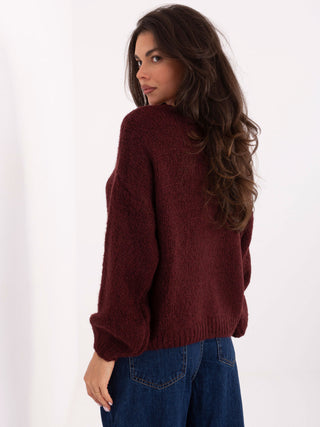 Sweter-MI-SW-0309.89-bordowy