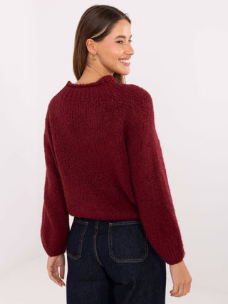 Sweter-MI-SW-1311.31-bordowy