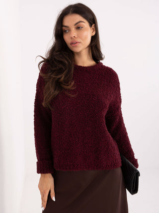 Sweter-MI-SW-WK32601.19-bordowy