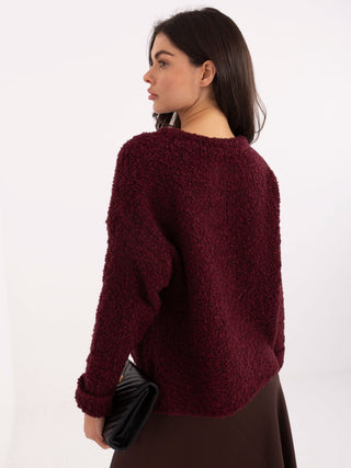 Sweter-MI-SW-WK32601.19-bordowy