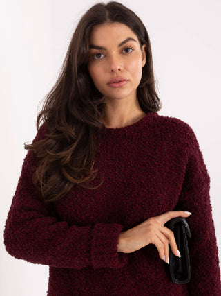 Sweter-MI-SW-WK32601.19-bordowy