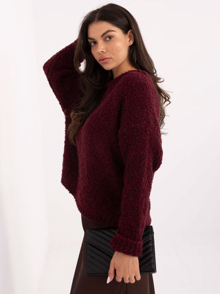 Sweter-MI-SW-WK32601.19-bordowy