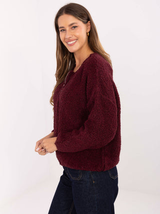 Sweter-MI-SW-3WB219.21-bordowy